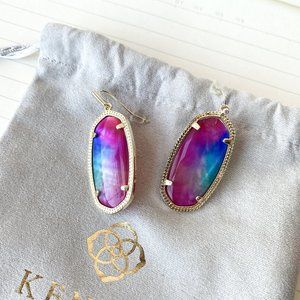 Kendra Scott Elle Gold Drop Earrings In Watercolor
